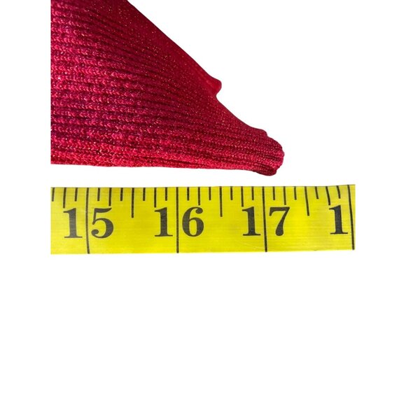 Free People Women Red Sweater Mini Dress M Holiday Glam Quiet Luxury Winter Chic - Picture 8 of 11